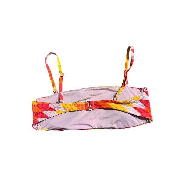 Aerie Swimsuit Bikini Top Removable Straps Sunset Yellow Orange Size Medium - Picture 2 of 3